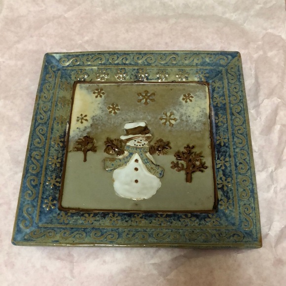 St Nicholas Square Forest Friends Square Salad Plate 9.25” - Picture 1 of 2